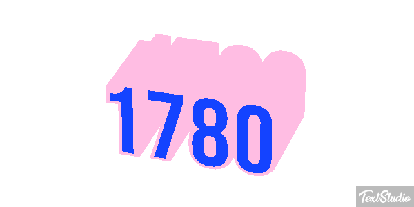1780 Text effect