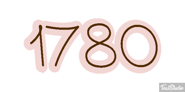 1780 Text effect