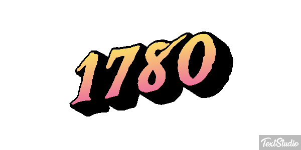 1780 Text effect
