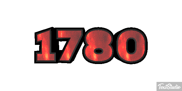 1780 Text effect