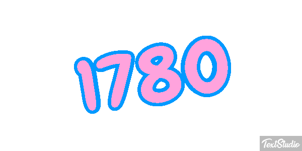 1780 Text effect