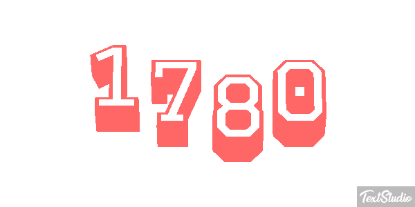 1780 Text effect