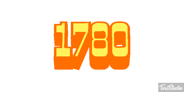 1780 Text effect