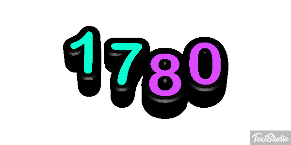 1780 Text effect