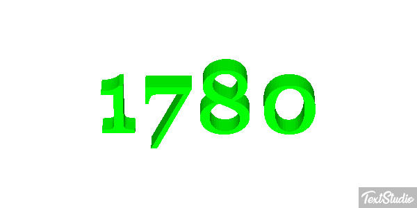1780 Text effect