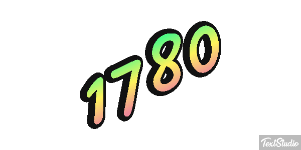1780 Text effect