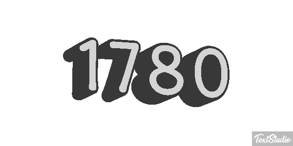 1780 Text effect