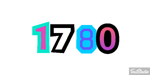1780 Text effect