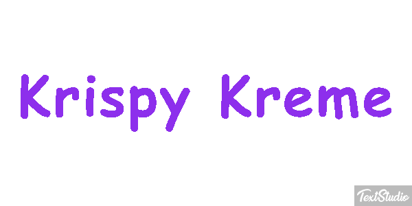 Krispy Kreme テキスト効果