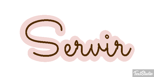 Servir Efeito do texto