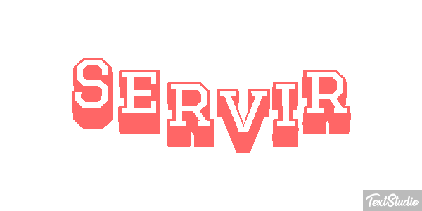 Servir Efeito do texto