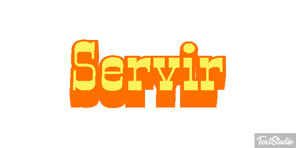 Servir Efeito do texto