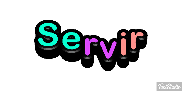 Servir Efeito do texto