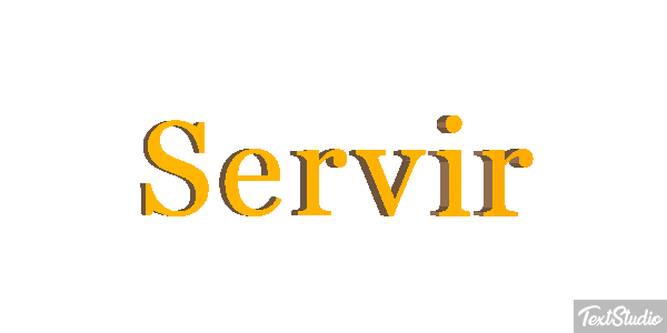 Servir Efeito do texto