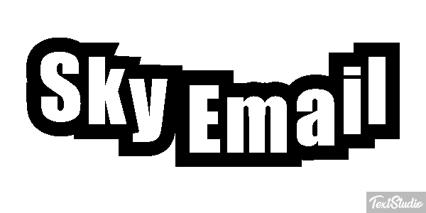 Sky Email Text effect