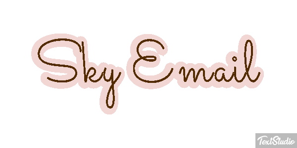 Sky Email Text effect