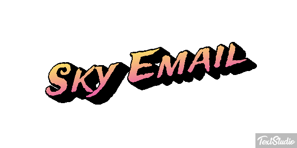 Sky Email Text effect