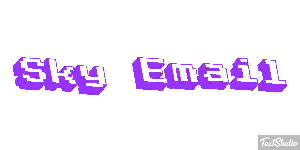 Sky Email Text effect