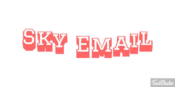 Sky Email Text effect