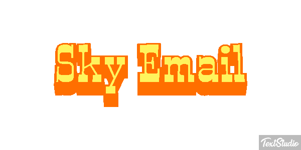Sky Email Text effect