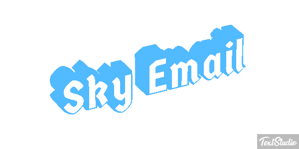 Sky Email Text effect