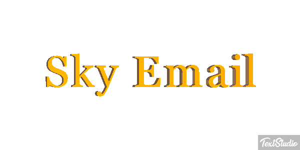 Sky Email Text effect