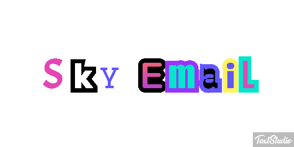 Sky Email Text effect