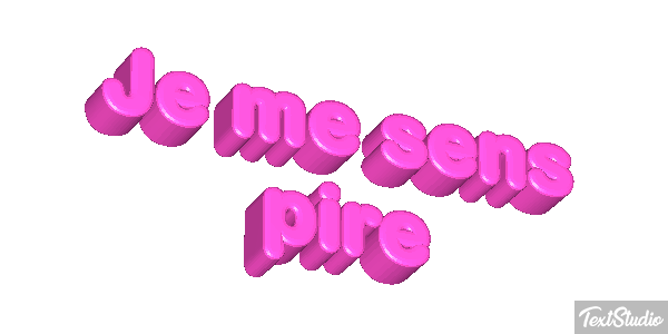Je me sens pire Effet de texte