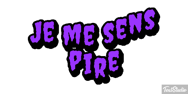 Je me sens pire Effet de texte