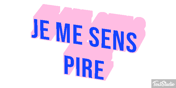 Je me sens pire Effet de texte