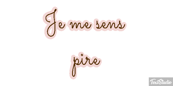 Je me sens pire Effet de texte