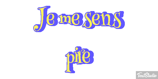 Je me sens pire Effet de texte