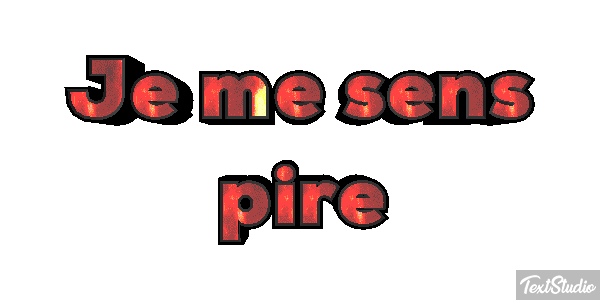 Je me sens pire Effet de texte
