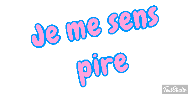 Je me sens pire Effet de texte