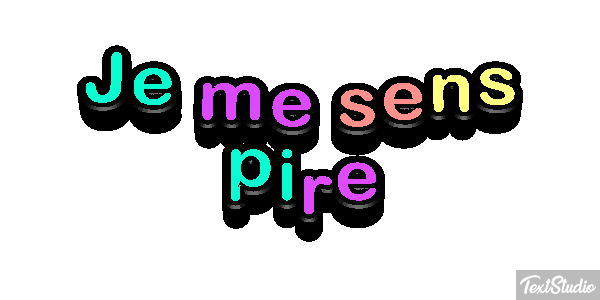 Je me sens pire Effet de texte
