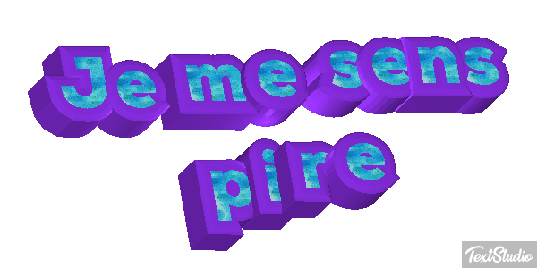 Je me sens pire Effet de texte