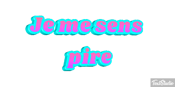 Je me sens pire Effet de texte