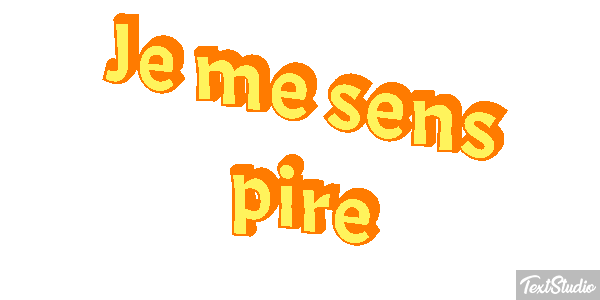 Je me sens pire Effet de texte