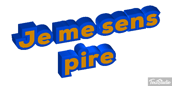 Je me sens pire Effet de texte