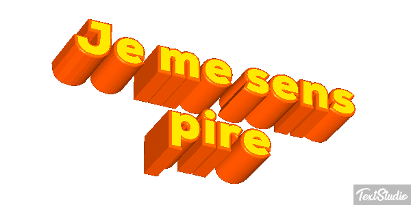 Je me sens pire Effet de texte