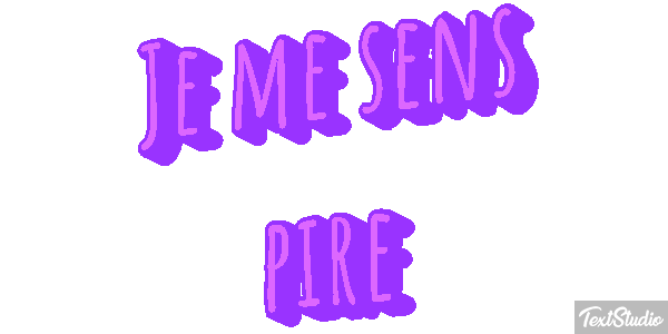 Je me sens pire Effet de texte