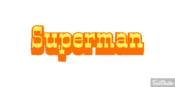 Superman Text effect