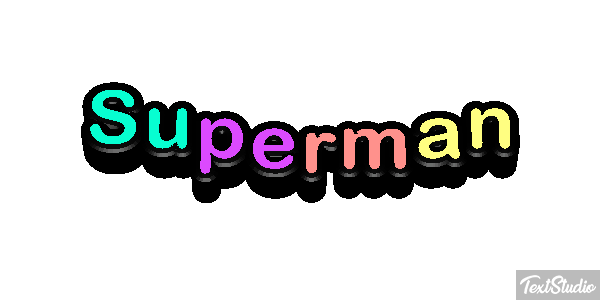 Superman Text effect