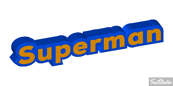 Superman Text effect