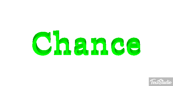 Chance Text effect
