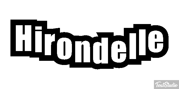 Hirondelle Effet de texte