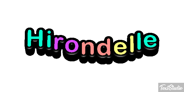 Hirondelle Effet de texte