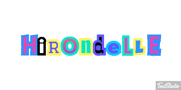 Hirondelle Effet de texte