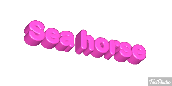 Sea Horse Text effect