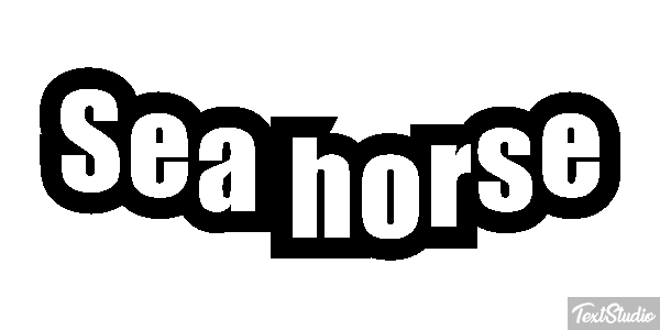 Sea Horse Text effect